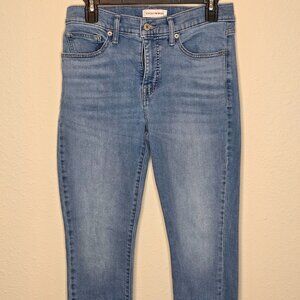 Lucky Brand Women's "Ava" Mid-Rise Skinny Distressed Denim Jeans, Size 10/30